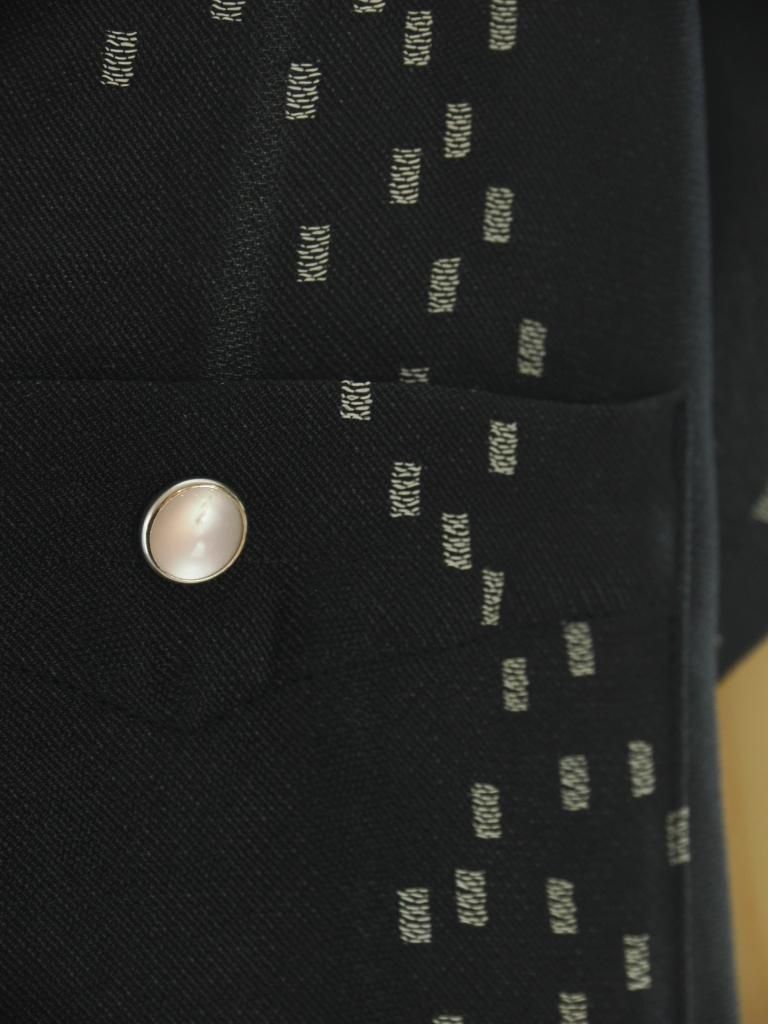 Needles ニードルズ - French Sleeve Cowboy Blouse フレンチスリーブカウボーイブラウス - R/AC Square Dot Jacquard - Off White