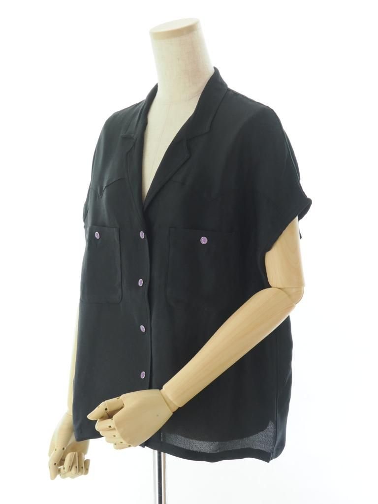 Needles ニードルズ - French Sleeve Cowboy Blouse フレンチスリーブカウボーイブラウス - R/AC Square Dot Jacquard - Purple