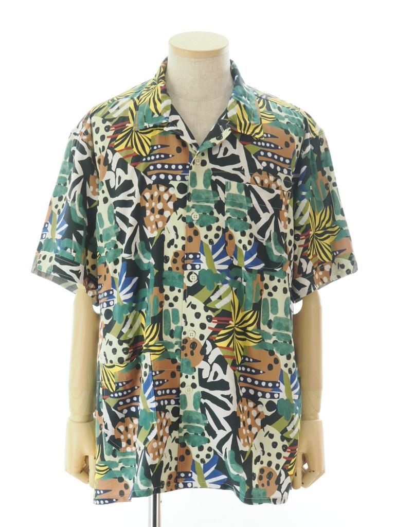 Engineered Garments エンジニアドガーメンツ - Camp Shirt キャンプシャツ - African Print Patchwork - Multi Color