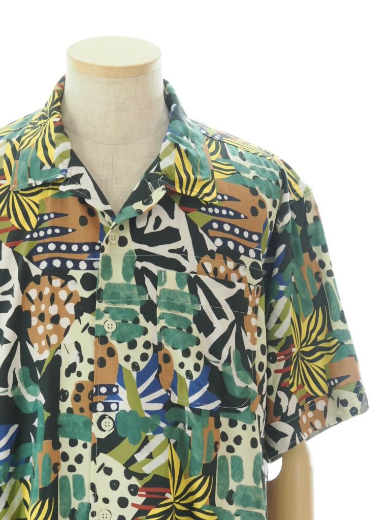 Engineered Garments エンジニアドガーメンツ - Camp Shirt キャンプシャツ - African Print Patchwork - Multi Color