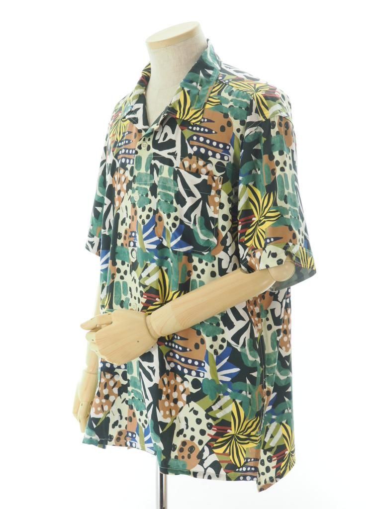Engineered Garments エンジニアドガーメンツ - Camp Shirt キャンプシャツ - African Print Patchwork - Multi Color