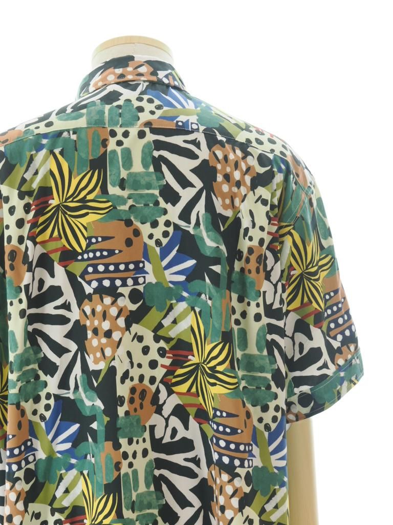 Engineered Garments エンジニアドガーメンツ - Camp Shirt キャンプシャツ - African Print Patchwork - Multi Color