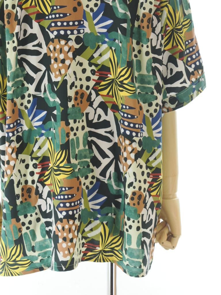 Engineered Garments エンジニアドガーメンツ - Camp Shirt キャンプシャツ - African Print Patchwork - Multi Color