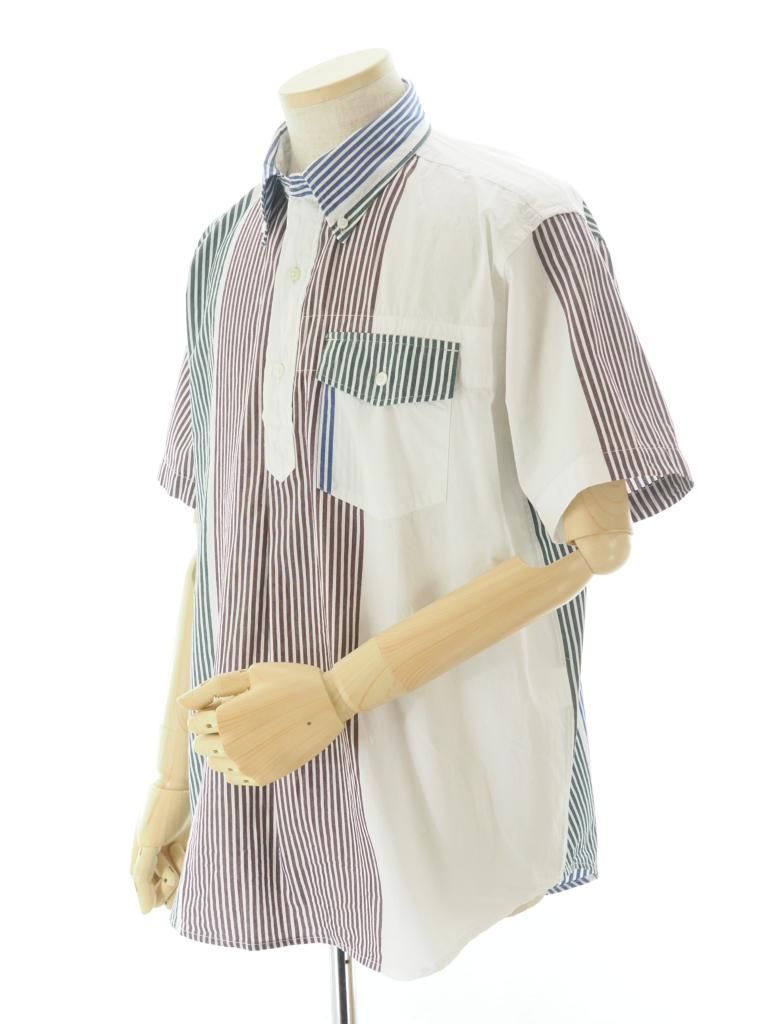 Engineered Garments エンジニアドガーメンツ - Popover BD Shirt ポップオーバーボタンダウンシャツ - Block Stripe - Multi Color