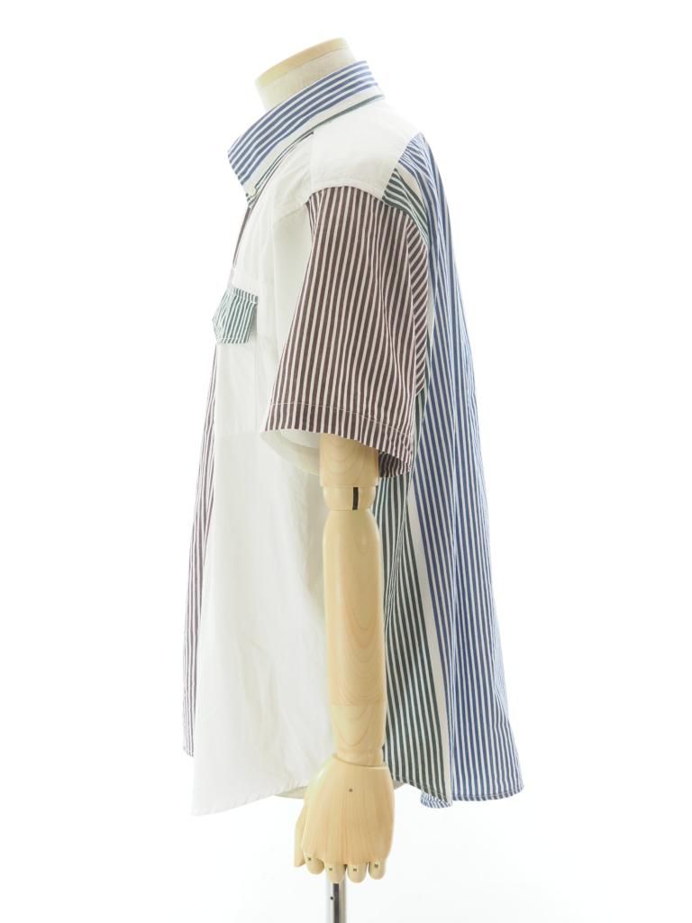 Engineered Garments エンジニアドガーメンツ - Popover BD Shirt ポップオーバーボタンダウンシャツ - Block Stripe - Multi Color