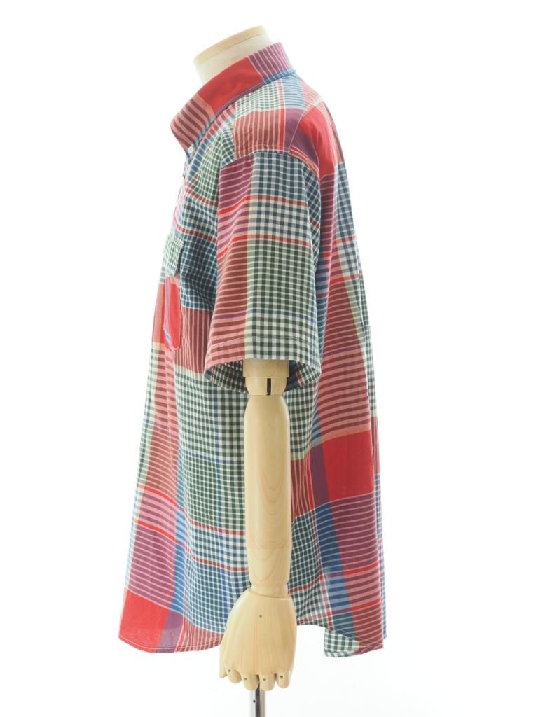 Engineered Garments エンジニアドガーメンツ - Popover BD Shirt ポップオーバーボタンダウンシャツ - Big Madras Plaid - Red / Green