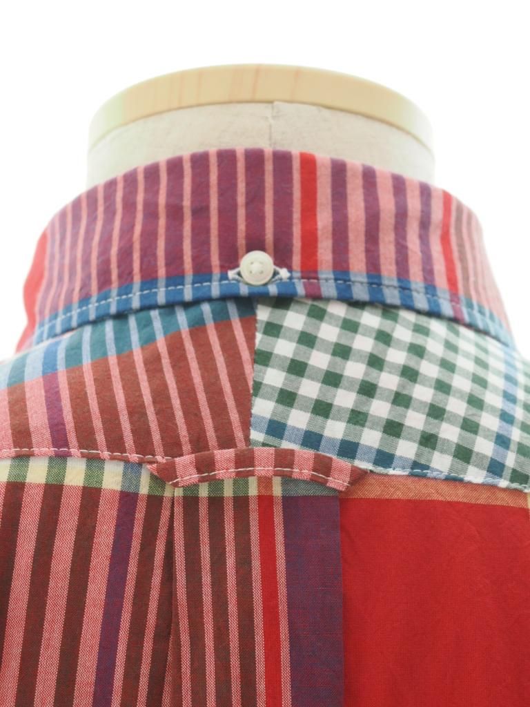 Engineered Garments エンジニアドガーメンツ - Popover BD Shirt ポップオーバーボタンダウンシャツ - Big Madras Plaid - Red / Green