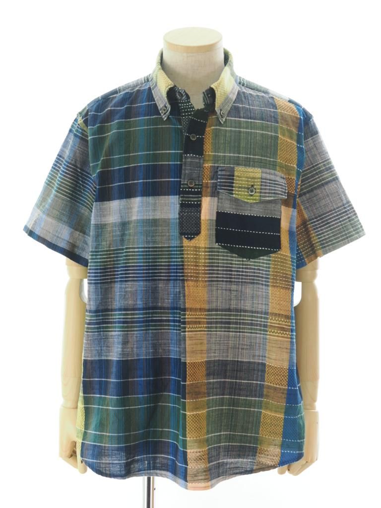 Engineered Garments エンジニアドガーメンツ - Popover BD Shirt ポップオーバーボタンダウンシャツ - Madras Dobby Jacquard