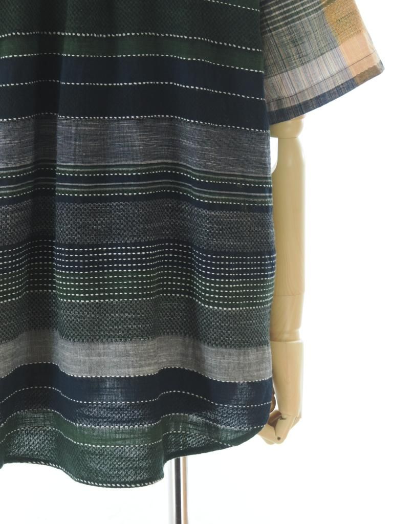 Engineered Garments エンジニアドガーメンツ - Popover BD Shirt ポップオーバーボタンダウンシャツ - Madras Dobby Jacquard