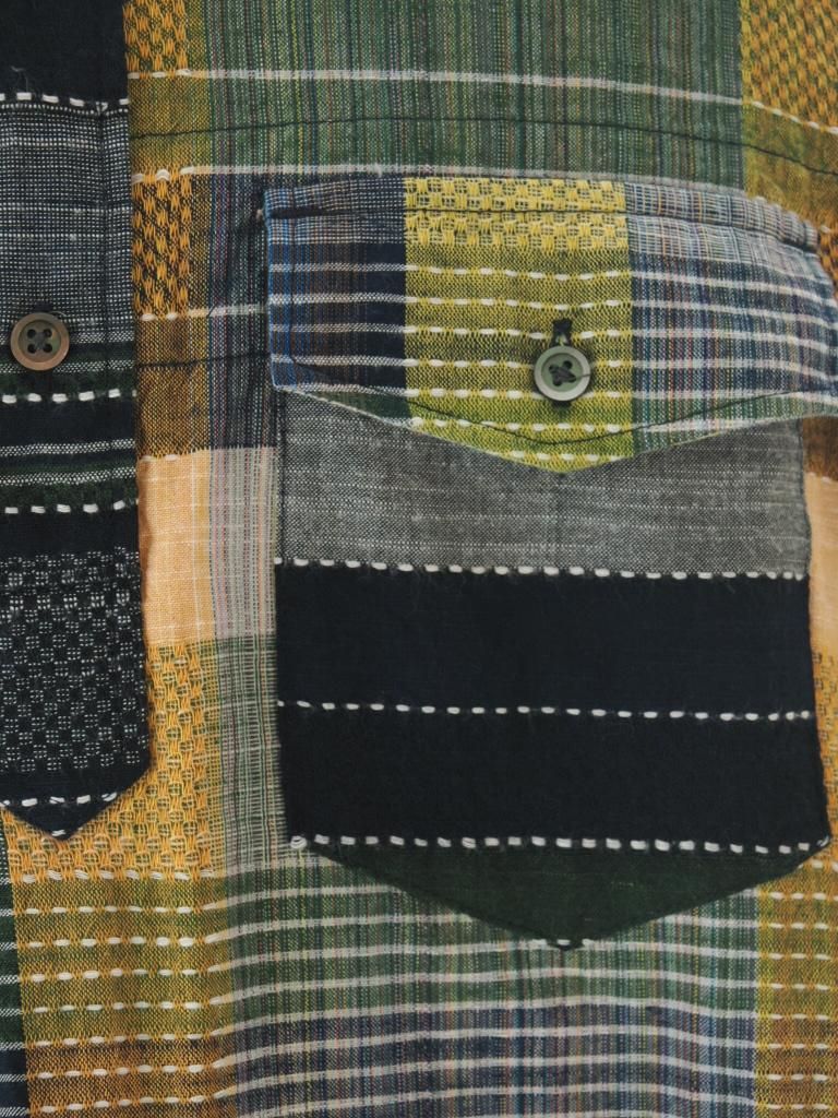 Engineered Garments エンジニアドガーメンツ - Popover BD Shirt ポップオーバーボタンダウンシャツ - Madras Dobby Jacquard