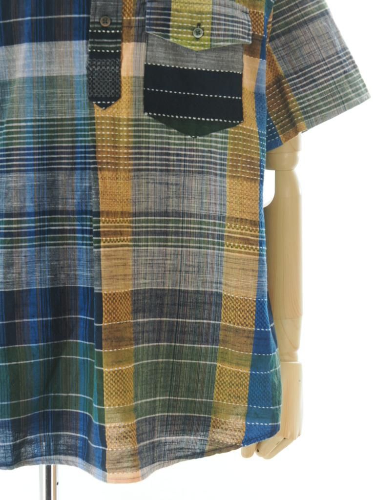 Engineered Garments エンジニアドガーメンツ - Popover BD Shirt ポップオーバーボタンダウンシャツ - Madras Dobby Jacquard