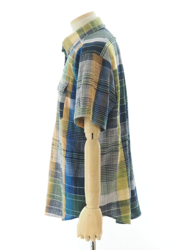 Engineered Garments エンジニアドガーメンツ - Popover BD Shirt ポップオーバーボタンダウンシャツ - Madras Dobby Jacquard