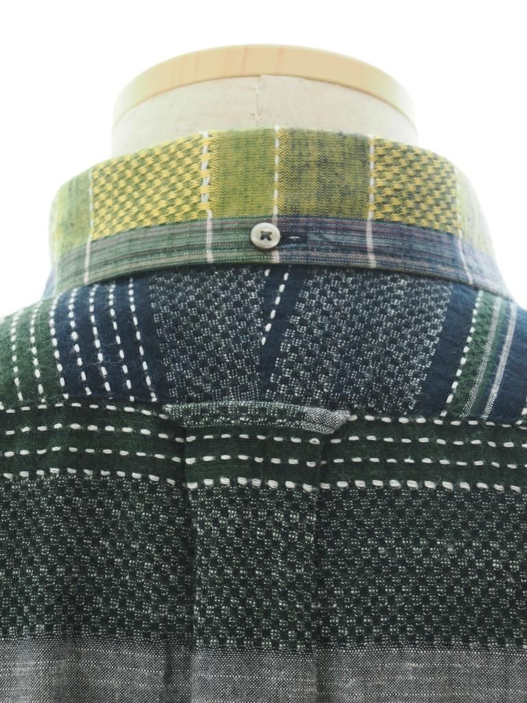 Engineered Garments エンジニアドガーメンツ - Popover BD Shirt ポップオーバーボタンダウンシャツ - Madras Dobby Jacquard