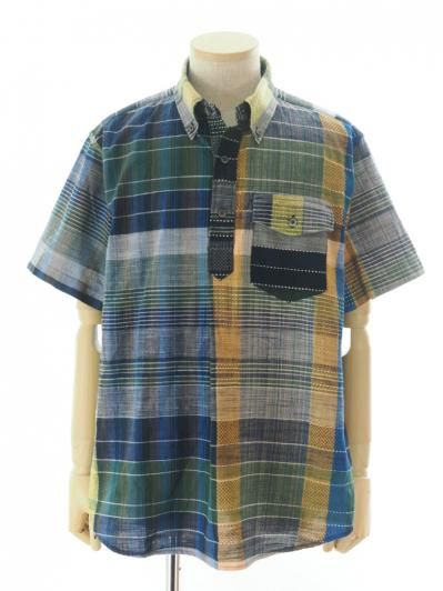Engineered Garments エンジニアドガーメンツ - Popover BD Shirt ポップオーバーボタンダウンシャツ - Madras Dobby Jacquard