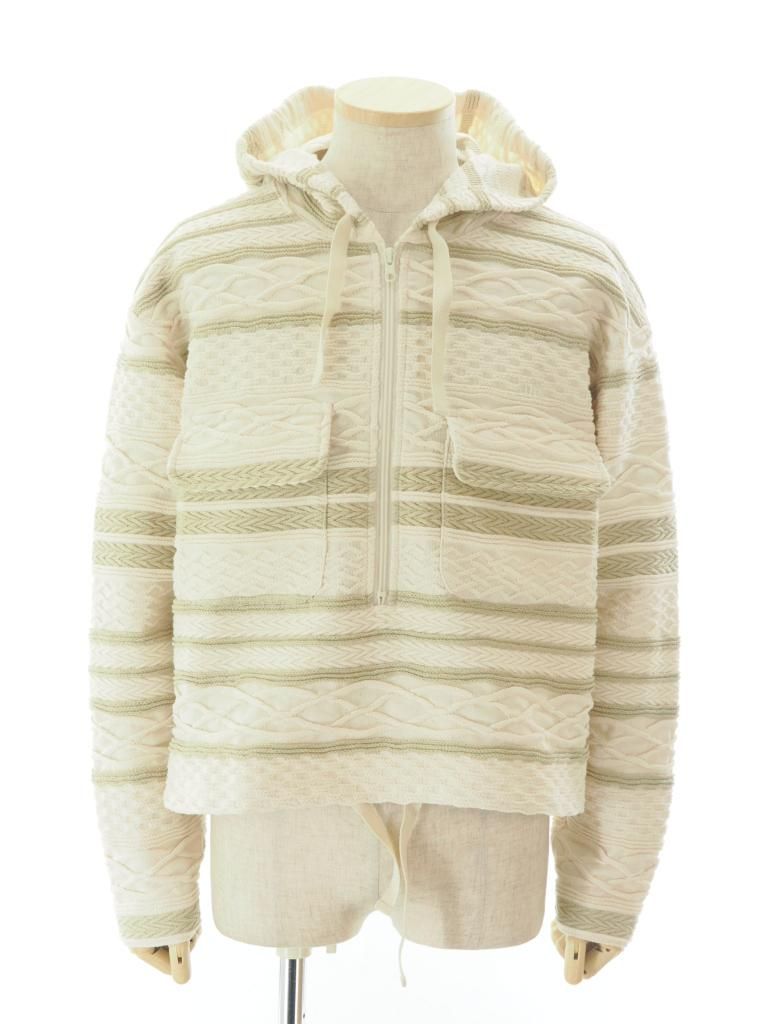 AiE エーアイイー - SPO Hoody エスピーオーフーディ - Cable Jacquard Jersey - Beige