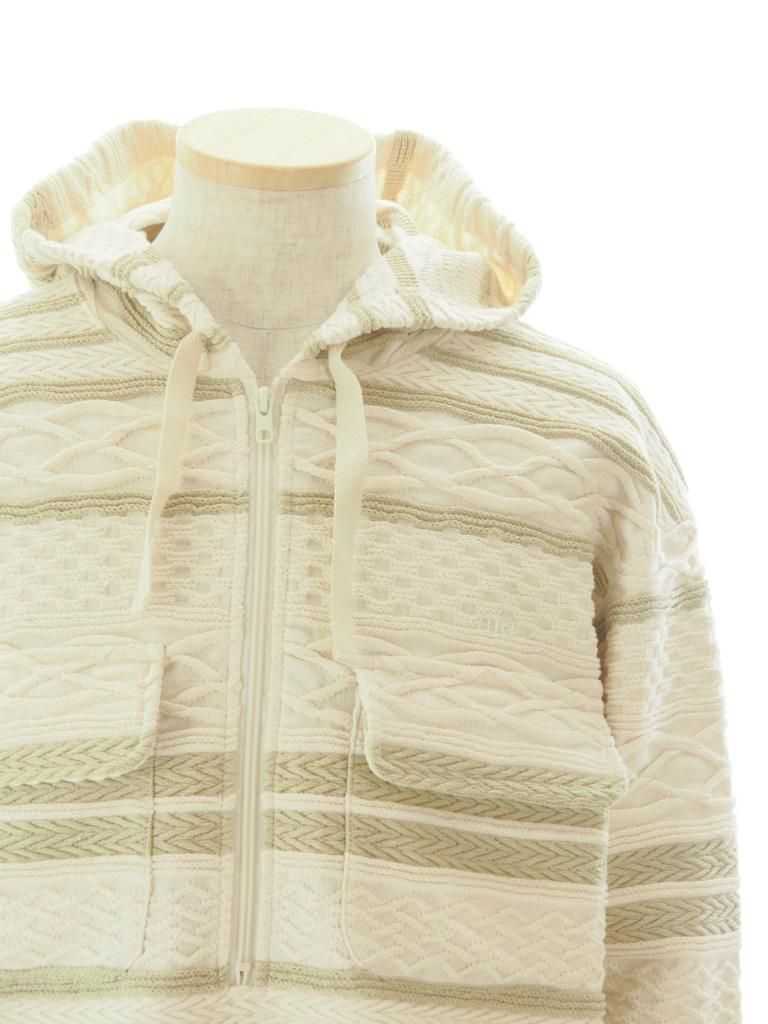 AiE エーアイイー - SPO Hoody エスピーオーフーディ - Cable Jacquard Jersey - Beige
