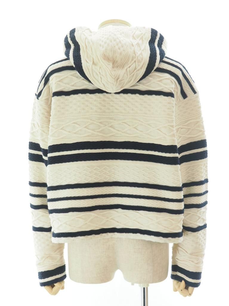 AiE エーアイイー - SPO Hoody エスピーオーフーディ - Cable Jacquard Jersey - Navy