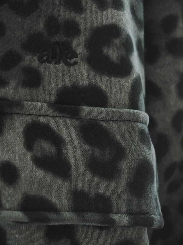AiE エーアイイー - SPO Hoody エスピーオーフーディ - C.Jersey/ Leopard Printed - Grey