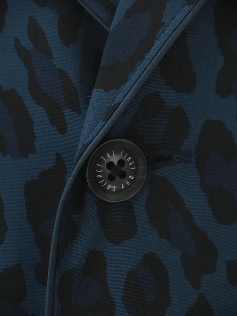 TUITACI 朔 ツイタチ - Leopard Sleeping Shirt レオパードスリーピングシャツ - Navy