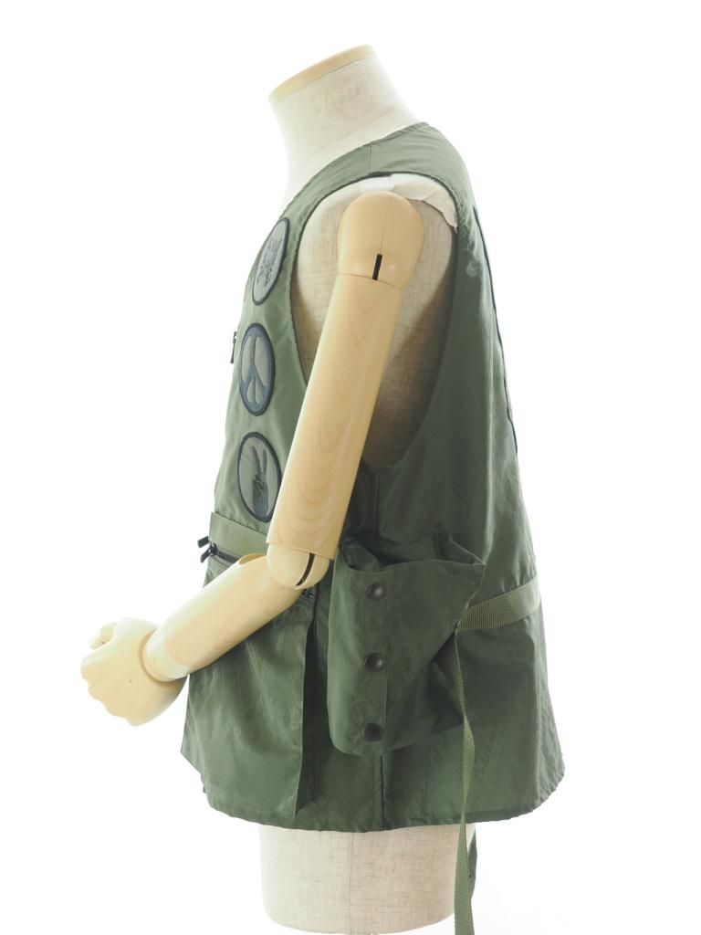 Needles ニードルズ - Radio Vest ラジオベスト - Python Jacquard Sateen - Olive
