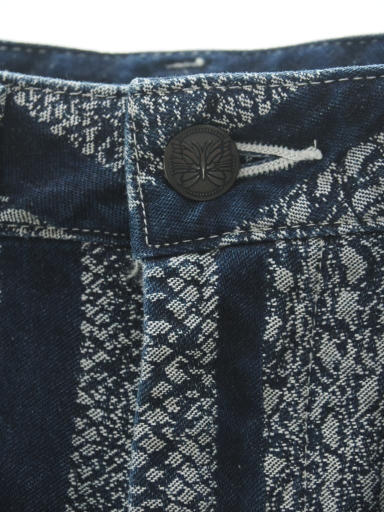 Needles ニードルズ - H.D. Pant ヒザデルパンツ - Painter - 10oz Denim / Python Jacquard - Indigo