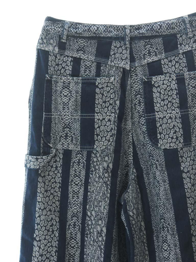 Needles ニードルズ - H.D. Pant ヒザデルパンツ - Painter - 10oz Denim / Python Jacquard - Indigo