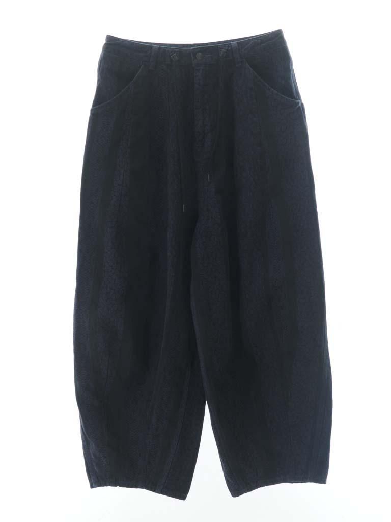 Needles ニードルズ - H.D. Pant ヒザデルパンツ - Painter - 10oz Denim / Python Jacquard - Black