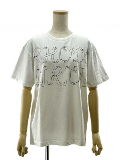 Rhodolirion ロドリリオン / Printed Making a bow with Ribbon Tee  - White
