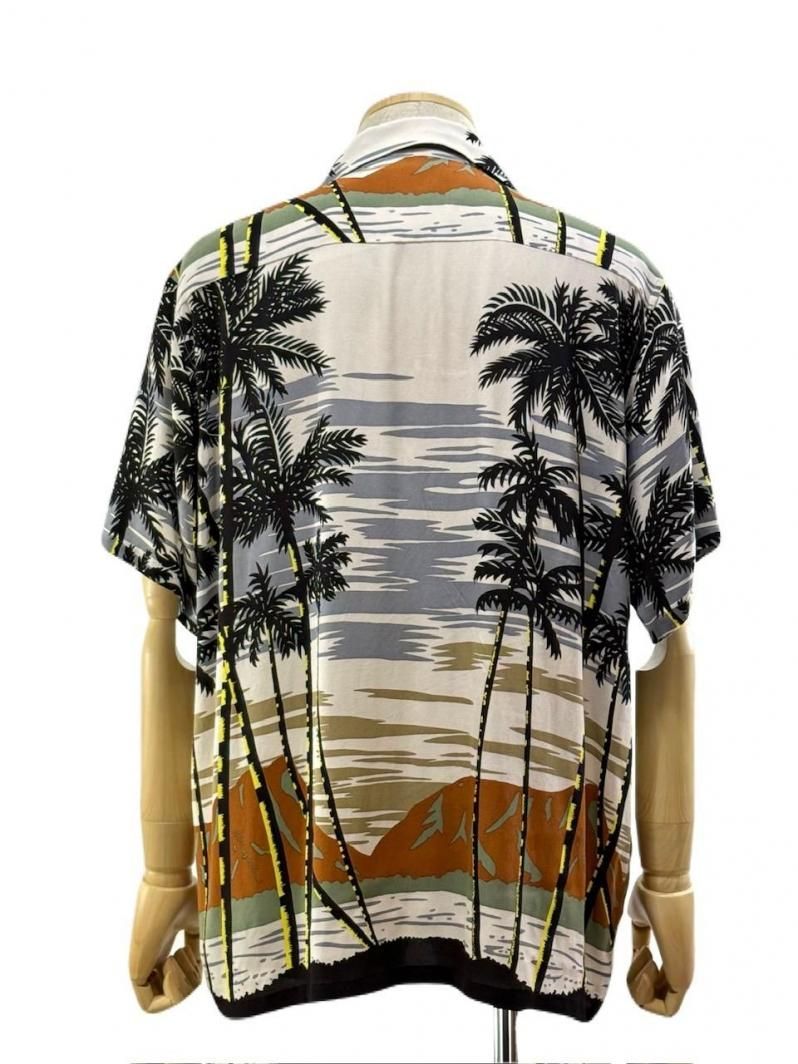 NOMA t.d. ノーマティーディー - Palm Tree Summer Shirt - Beige