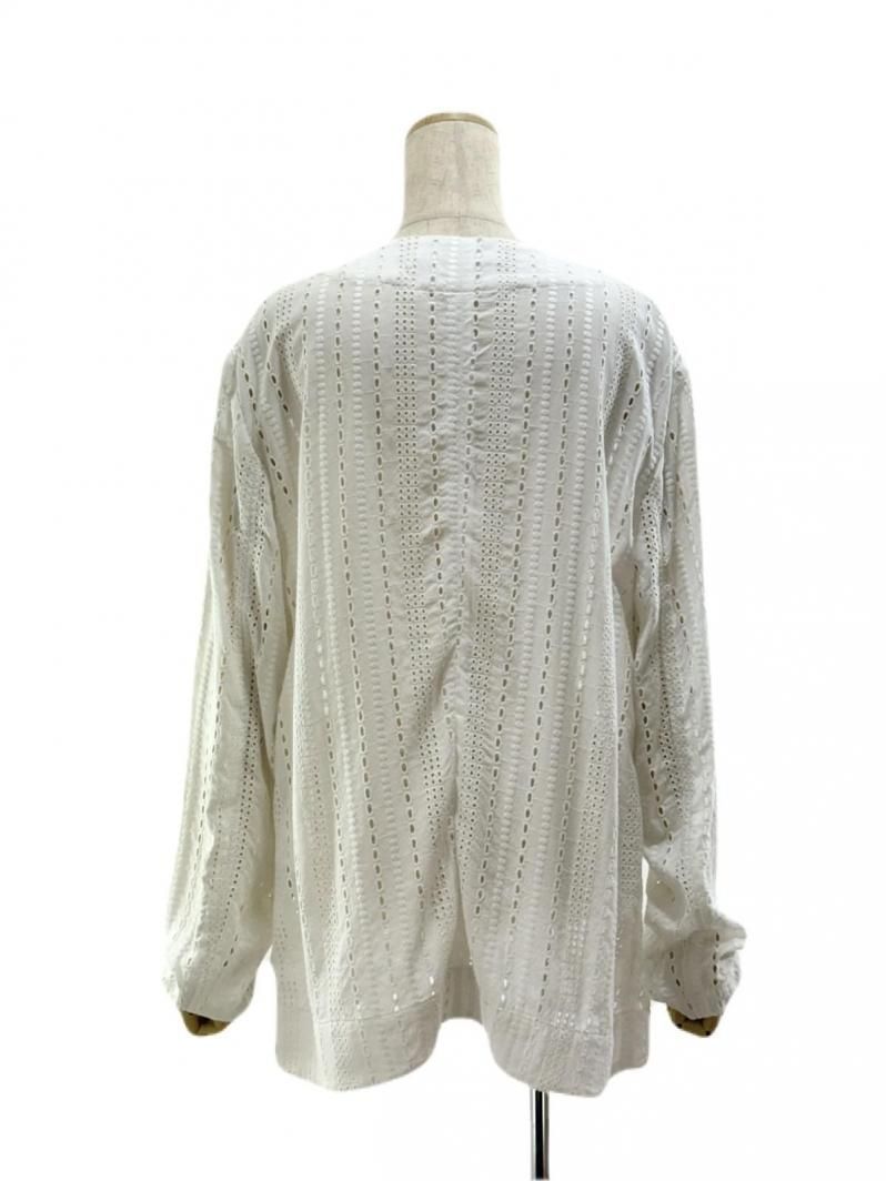 Engineered Garments (Woman) エンジニアードガーメンツ Cutaway Jacket - Rayon Embroidery Eyelet / WHITE