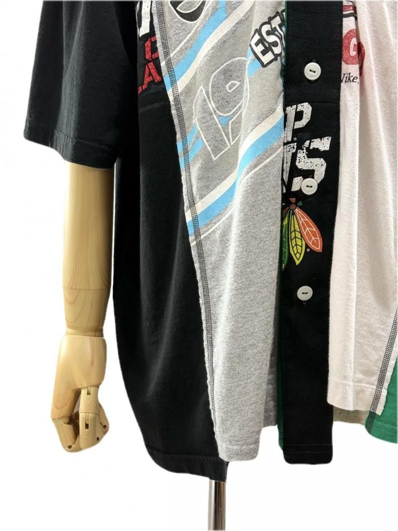 Rebuild by Needles リビルドバイニ－ドルズ - ４Cut Wide Baseball Tee → College- QV412B -  One Size