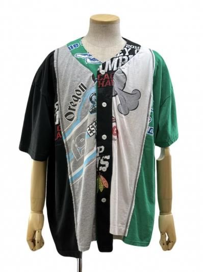 Rebuild by Needles リビルドバイニ－ドルズ - ４Cut Wide Baseball Tee → College- QV412B -  One Size