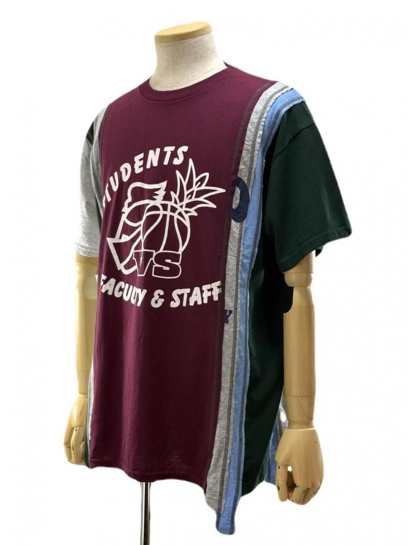 Rebuild by Needles リビルドバイニ－ドルズ - 7 Cut S/S Tee - College- QV410B -  ＬSize