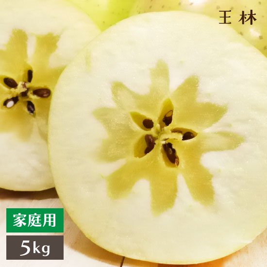 （常温）青森りんご「王林」家庭用中玉５ｋｇモールド詰（18〜20個入）