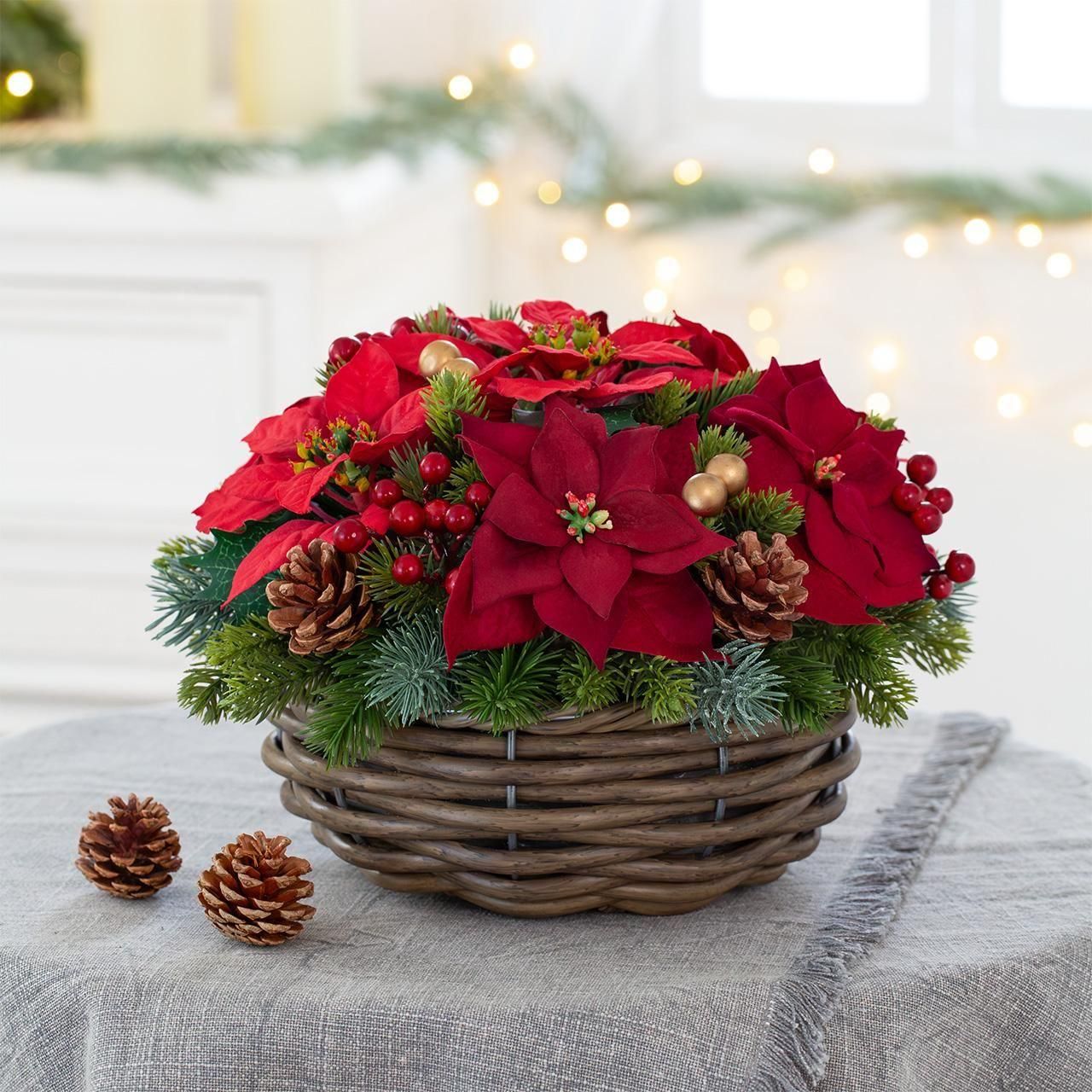 Poinsettia Basketʥݥ󥻥 Хåȡ<img class='new_mark_img2' src='https://img.shop-pro.jp/img/new/icons14.gif' style='border:none;display:inline;margin:0px;padding:0px;width:auto;' />β