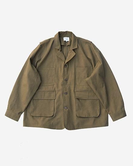 ジャケット・アウター PHEENY Fatigue jacket PHEENY/RAYON COTTON TWILL SHORT FATIGUE JACKET (OLIVE)