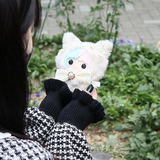 ねこみみ】ぬいぐるみコスチューム(バッグチャーム用チェーン