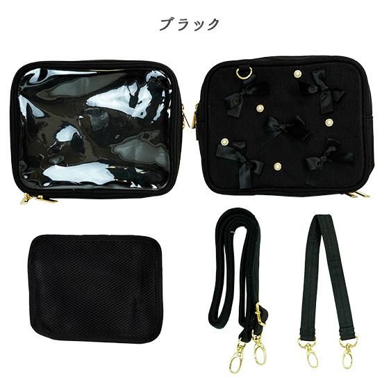 バッグ］リボン 痛バッグ 2WAY ショルダーバッグ【ブラック