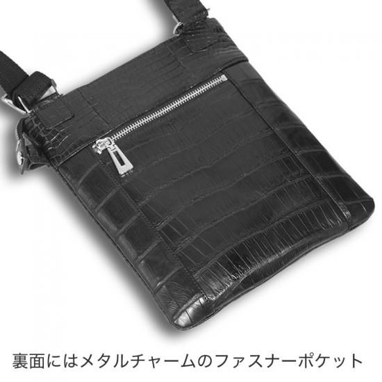 LEON掲載モデル】スモールクロコダイルマットショルダーバッグ凛 LEON掲載モデル】スモールクロコダイルマットショルダーバッグ凛