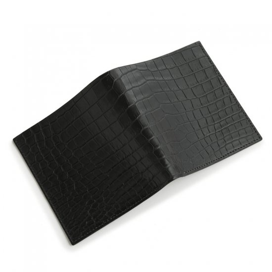 マットクロコダイル折財布（小銭入れ無し） | 東京クロコダイル