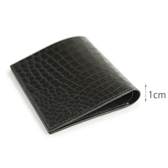 マットクロコダイル折財布(小銭入れ無し) マットクロコダイル折財布(小銭入れ無し)