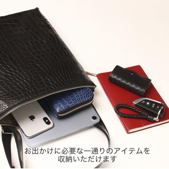 スモールクロコダイルマットショルダーバッグ煉 - 東京クロコダイル スモールクロコダイルマットショルダーバッグ煉 - 東京クロコダイル