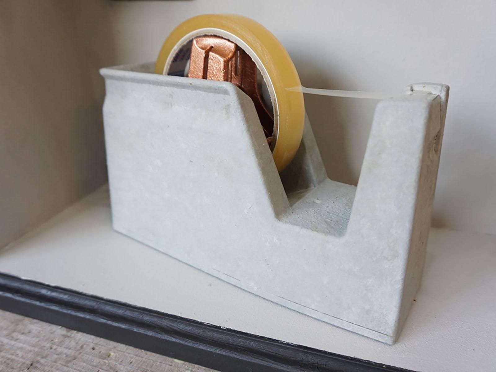 デコバージュ　テープカッター 台　リメイク　夜景 テープカッター セロハンテープ 台 セロテープ カッター テープ