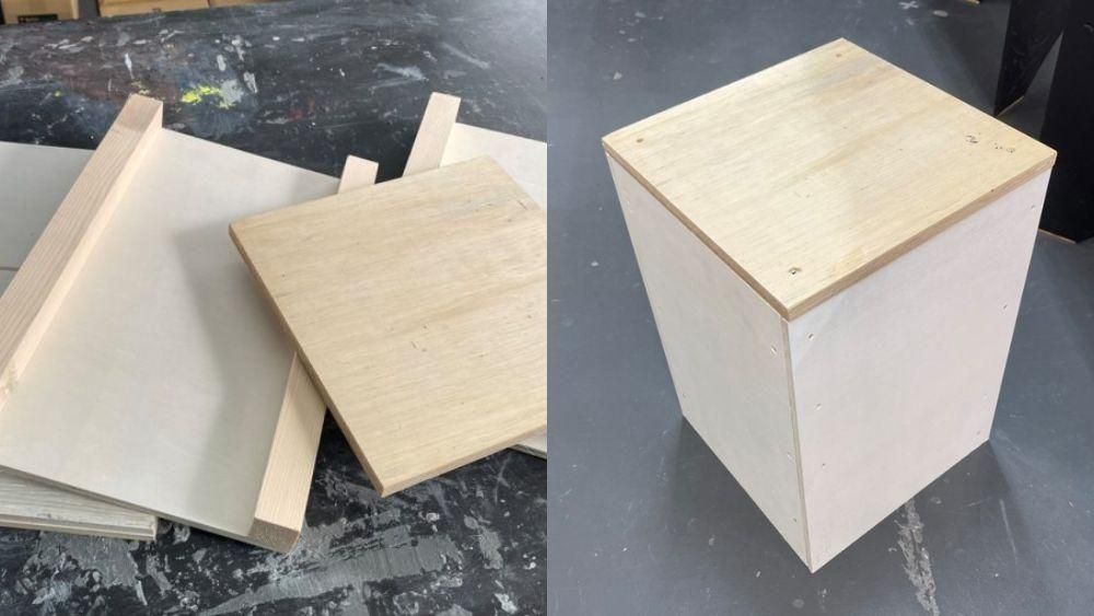 スツールの組み立て