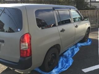 トヨタ プロボックスをフレンチグレーで刷毛塗り全塗装！