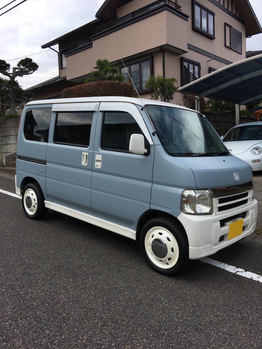 ホンダ バモスを世田谷ベースカラーで刷毛塗り全塗装！ - 刷毛（ハケ