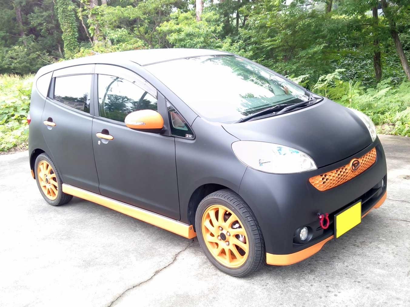 ダイハツ ソニカをマットブラックで刷毛塗り全塗装 - 刷毛（ハケ