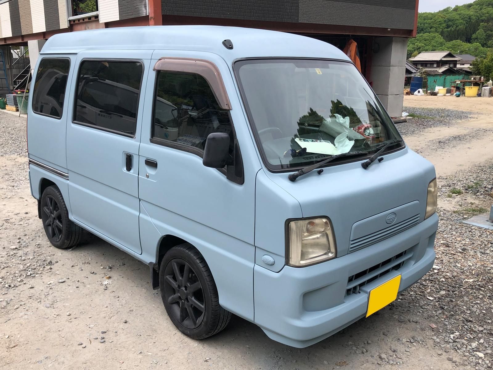 スバル サンバーを世田谷ベースカラーで全塗装 刷毛 ハケ ローラーで車をdiyで全塗装しよう