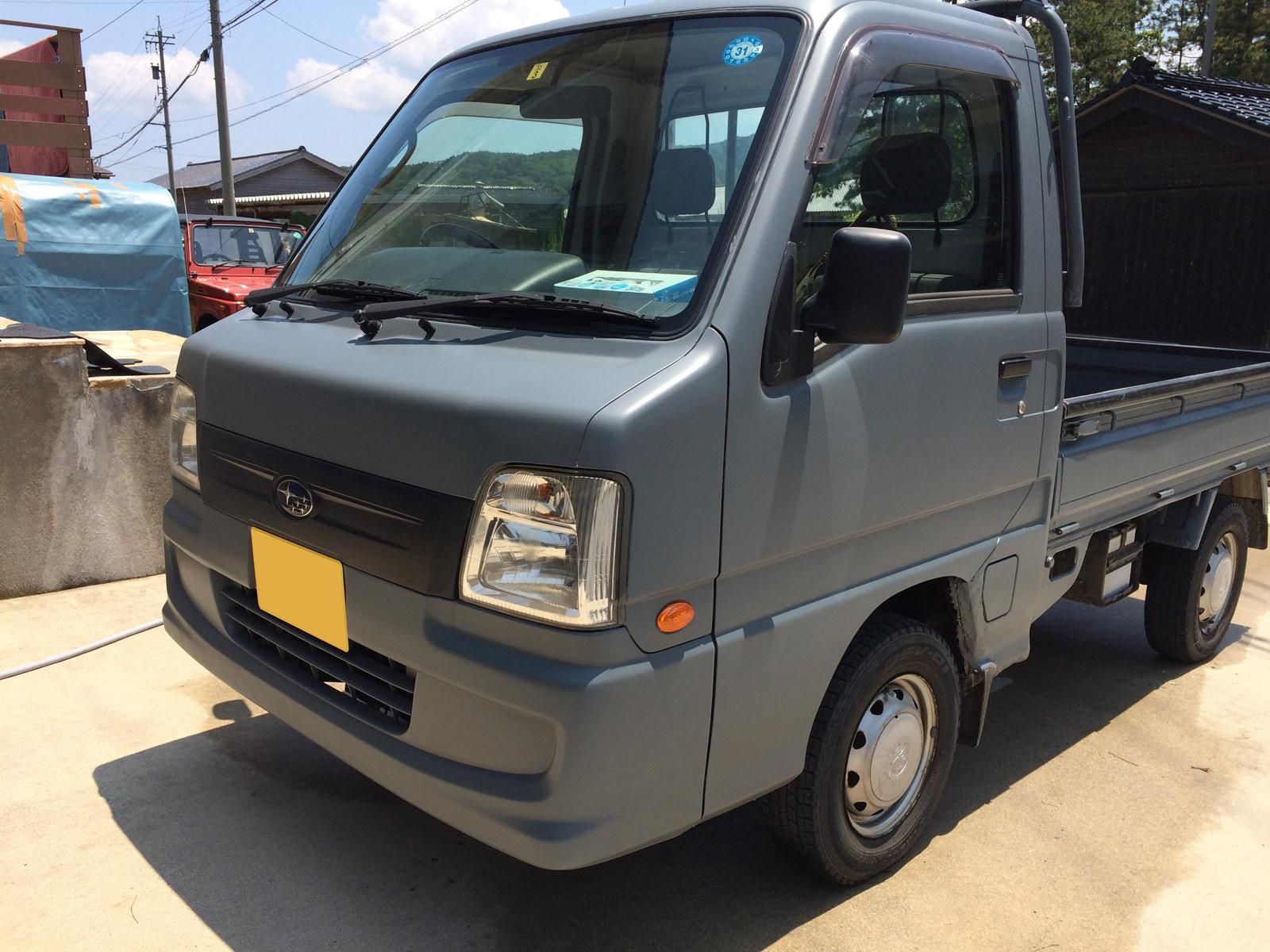スバル サンバートラックをレインブーツネイビーで刷毛塗り全塗装 刷毛 ハケ ローラーで車をdiyで全塗装しよう スバル サンバートラックをレインブーツネイビーで刷毛塗り全塗装 刷毛 ハケ ローラーで車をdiyで全塗装しよう