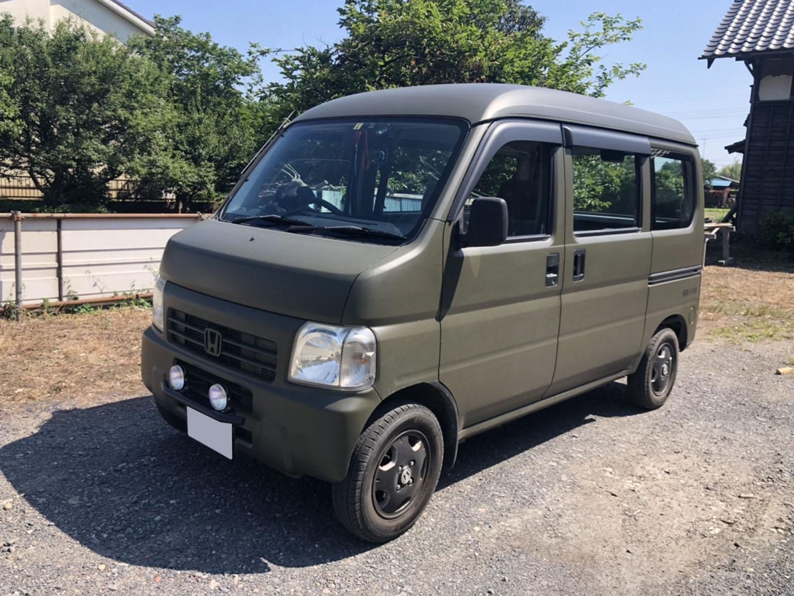 ホンダ アクティバンをオリーブドラブで刷毛塗り全塗装！ 刷毛（ハケ）・ローラーで車をDIYで全塗装しよう！